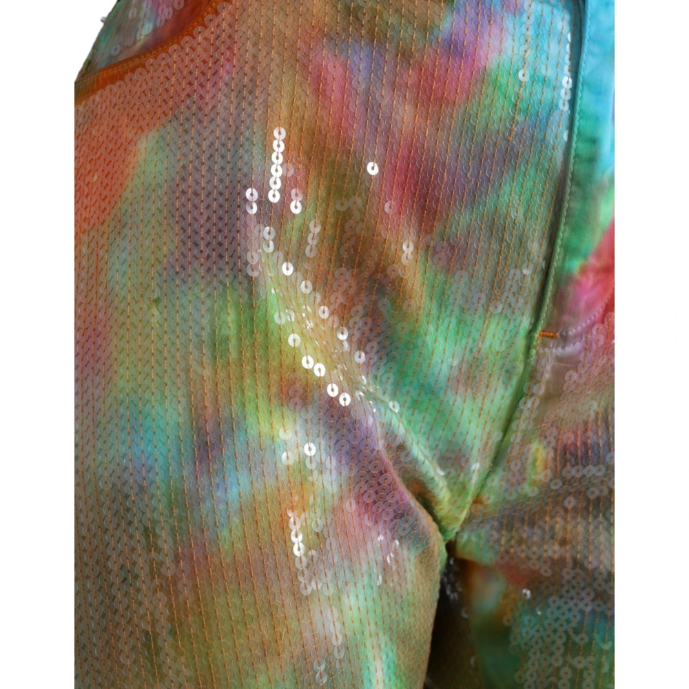 Dolce & Gabbana Vibrant High Waist Cropped Pants Multicolor Dames