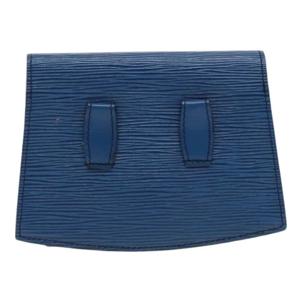 Louis Vuitton Vintage Pre-owned Leather pouches Blue Dames