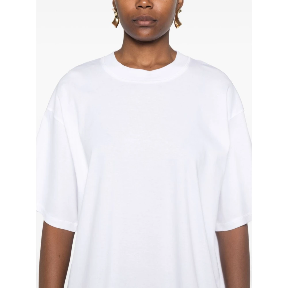 Birgitte Herskind Witte Katoenen T-shirt met Ronde Hals White Dames