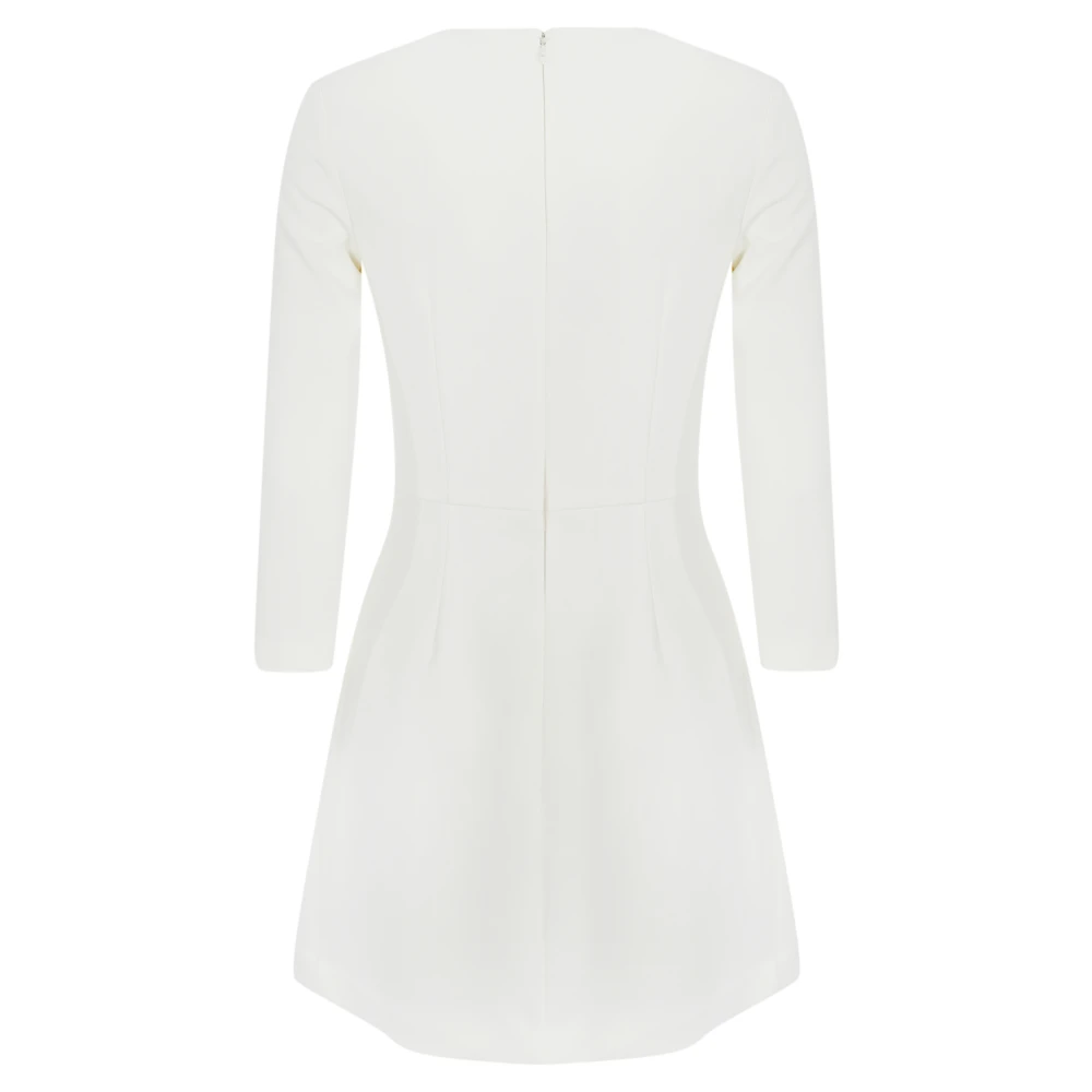 Elisabetta Franchi Korte Ivoor Crepe Jurk White Dames