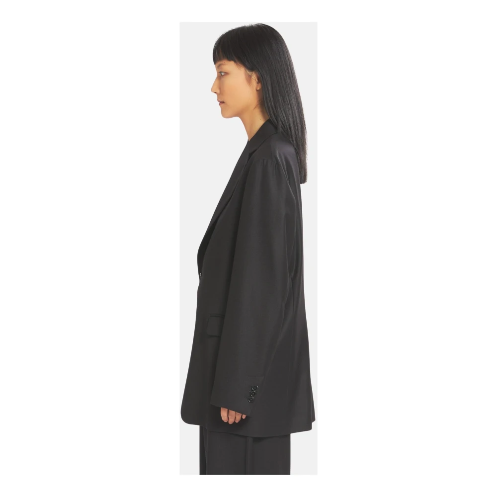Barena Venezia Wollen Enkellange Jas met Klepzakken Black Dames