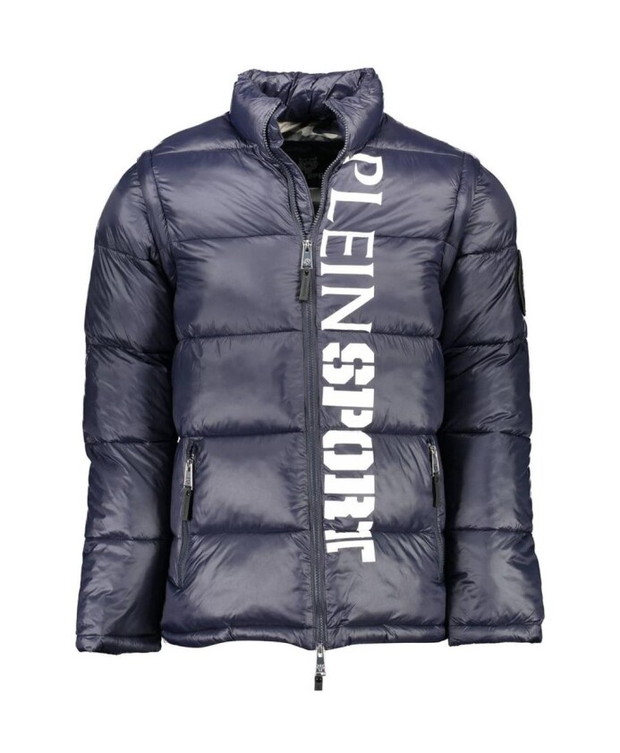 doudoune-bleue-en-polyester-avec-logo