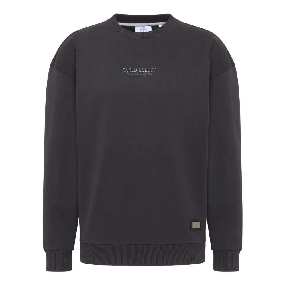 carlo colucci Premium Sweatshirt La Famiglia D'ottavio Black Heren