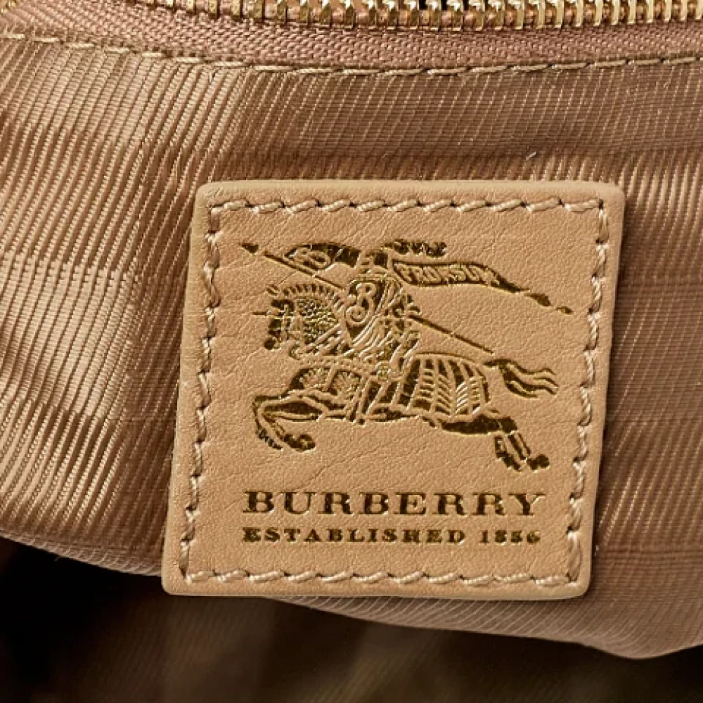 Burberry Vintage Pre-owned Leather handbags Beige Dames