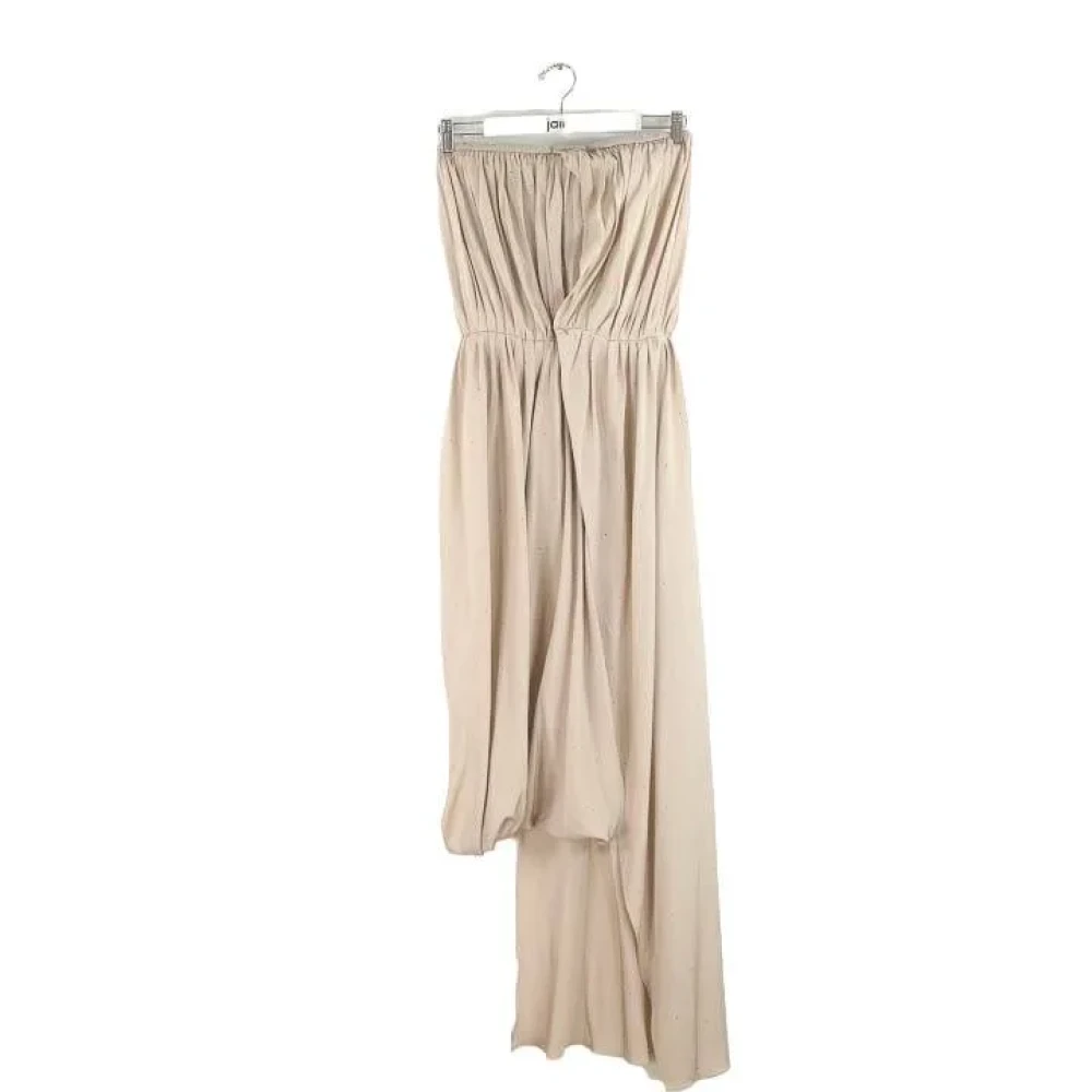 Acne Studios Pre-owned Silk dresses Beige Dames