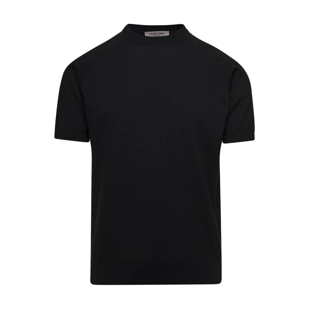 La Fileria Zwart Raglan T-shirt en Polo Black Heren