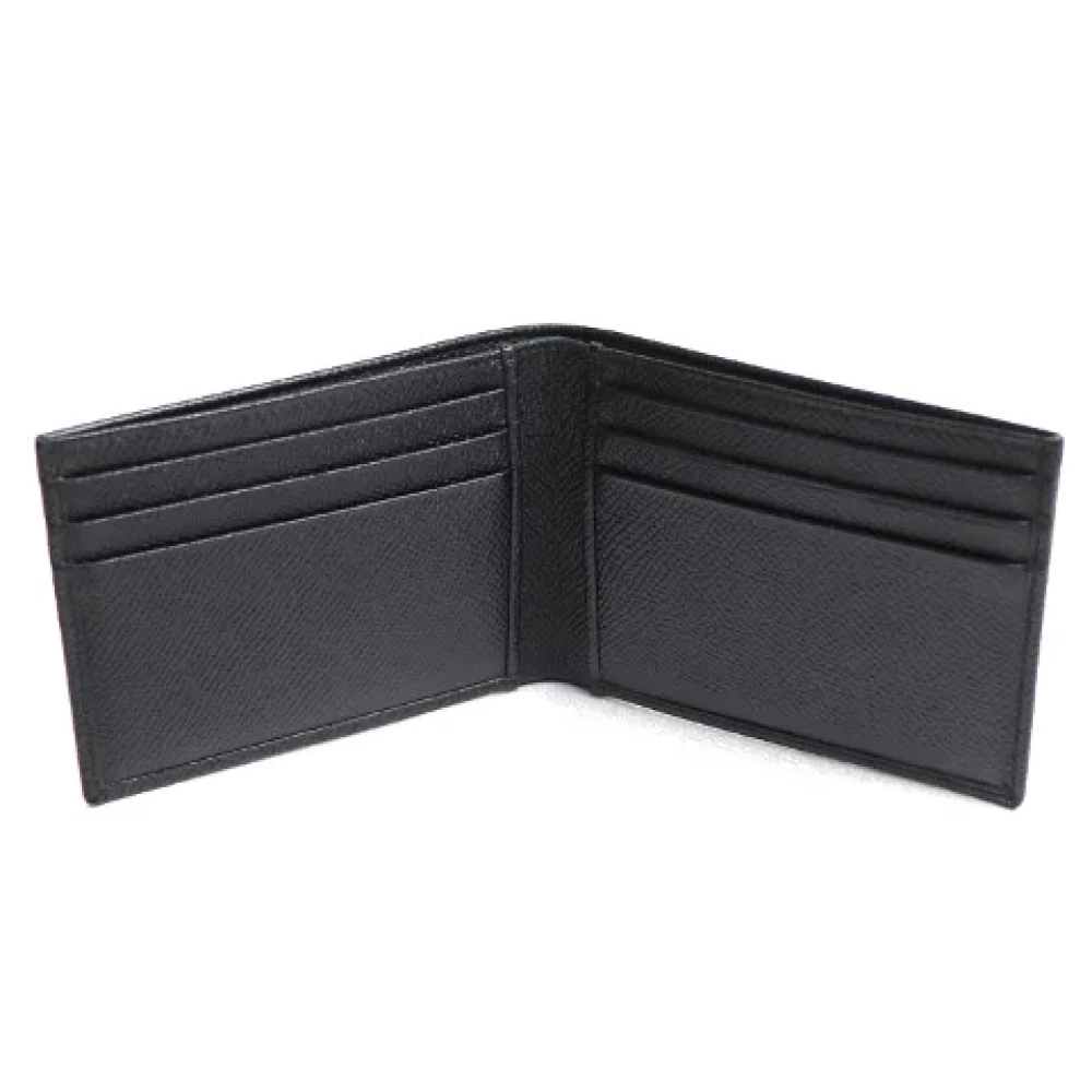 Bvlgari Vintage Pre-owned Leather wallets Black Heren