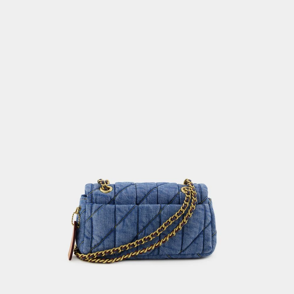 Coach Blauwe Canvas Schoudertas met Klep Blue Dames