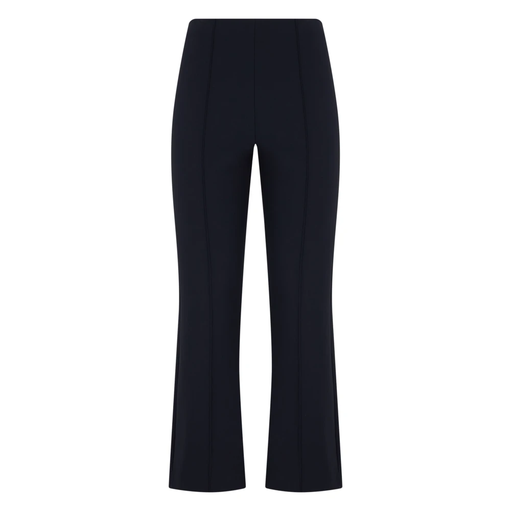 Vince Women's Blue Pintuck Crop Flare Pant - Wide Trousers - M - Trousers