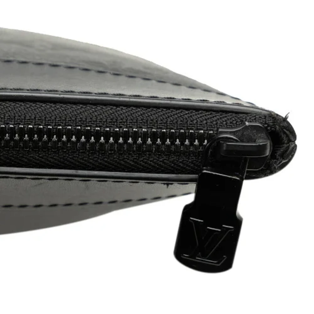 Louis Vuitton Vintage Pre-owned Leather clutches Black Heren