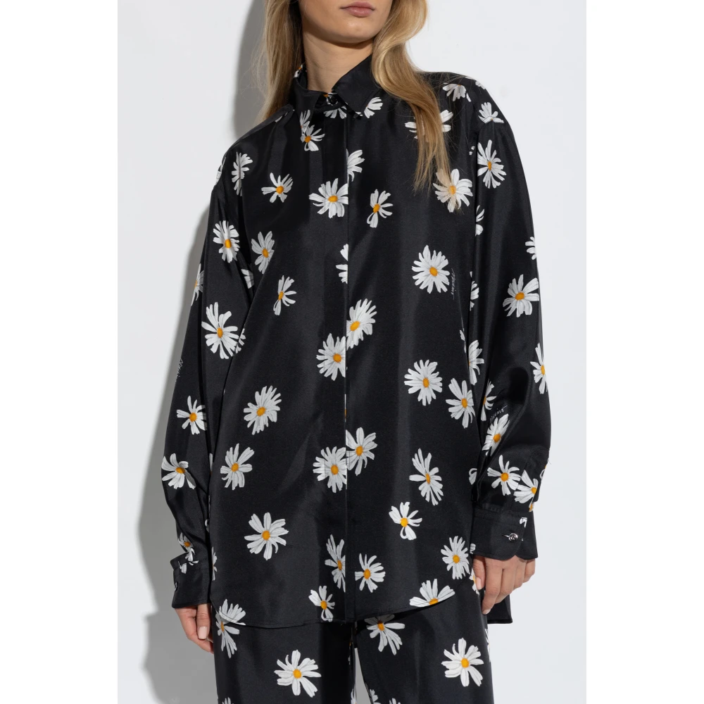 Moschino Zijden overhemd Black Dames