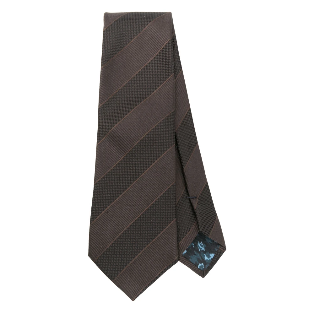 PS By Paul Smith Gestreepte heren stropdas Brown Heren