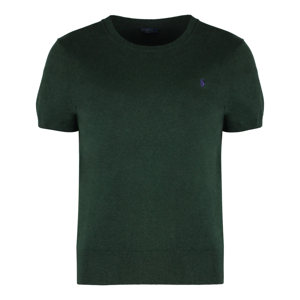 Polo Ralph Lauren Ribgebreide korte mouw trui Green Dames