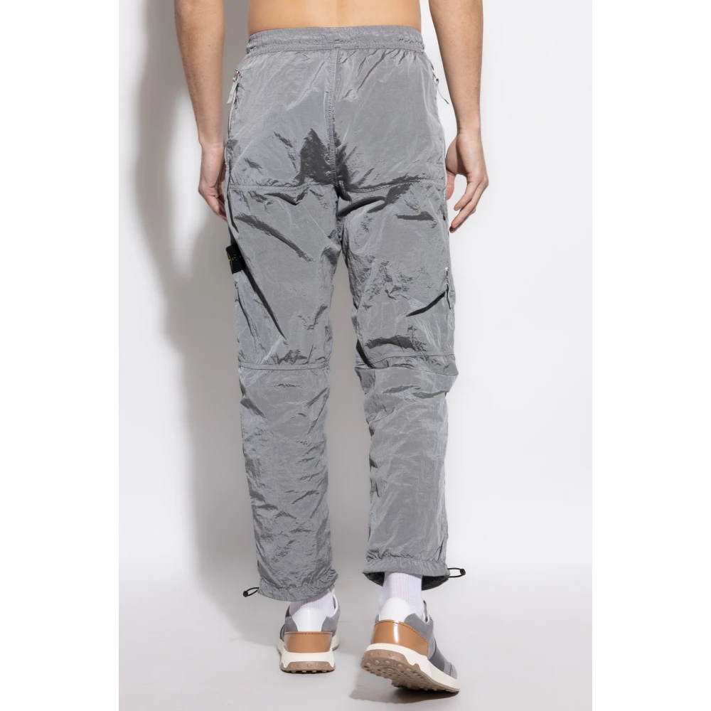 Stone Island Broek met logo Gray Heren