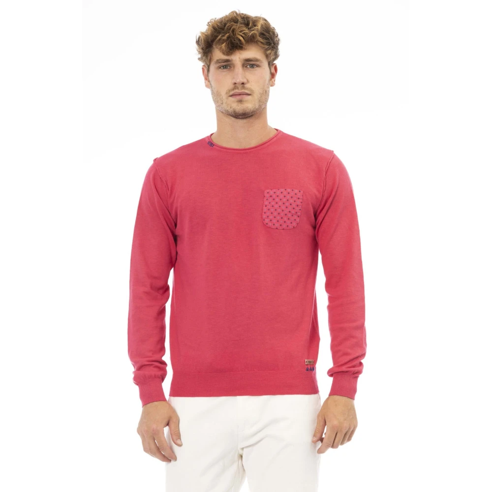 Baldinini Trendy Trui met Lange Mouwen en Zak Red Heren