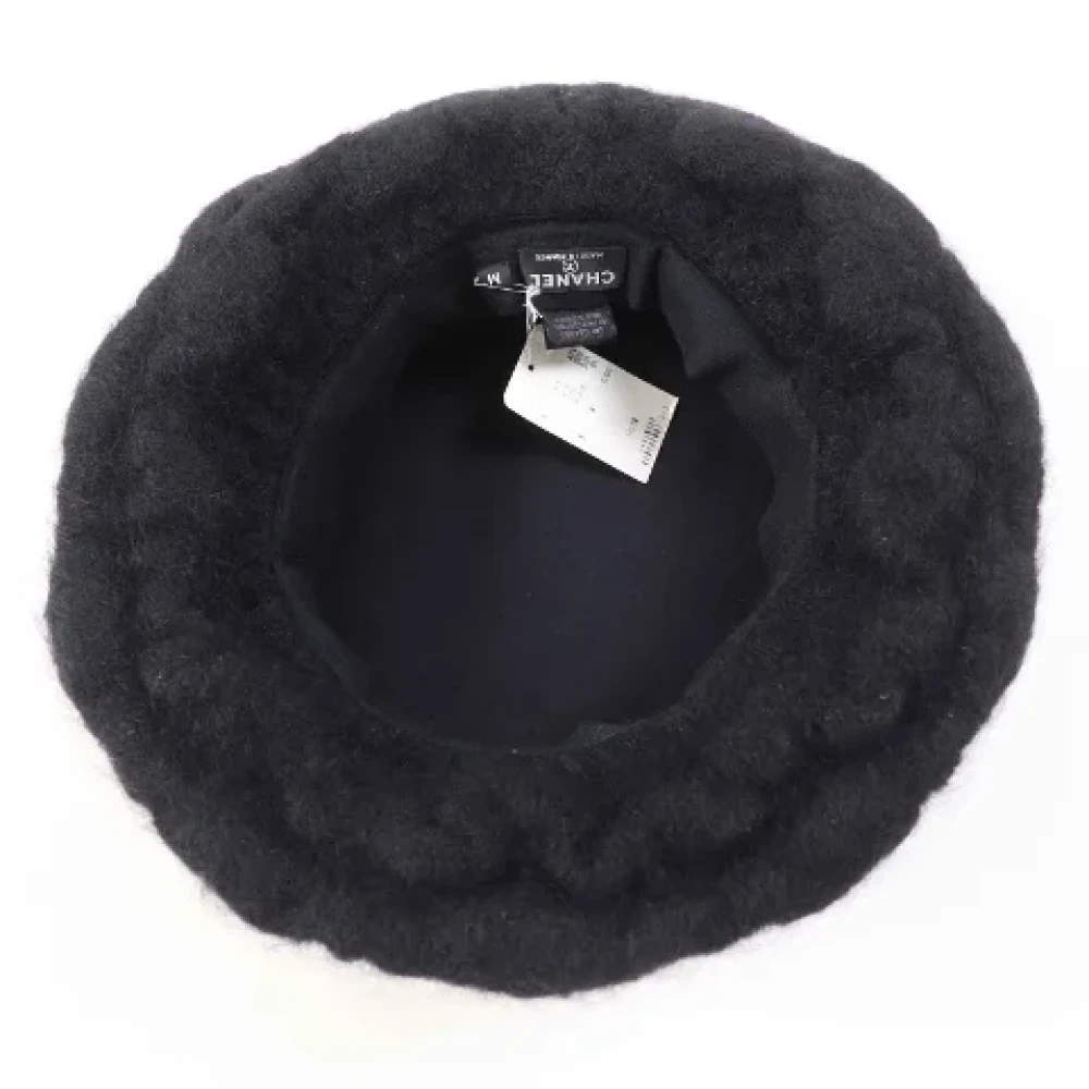 Chanel Vintage Pre-owned Fabric hats Black Dames