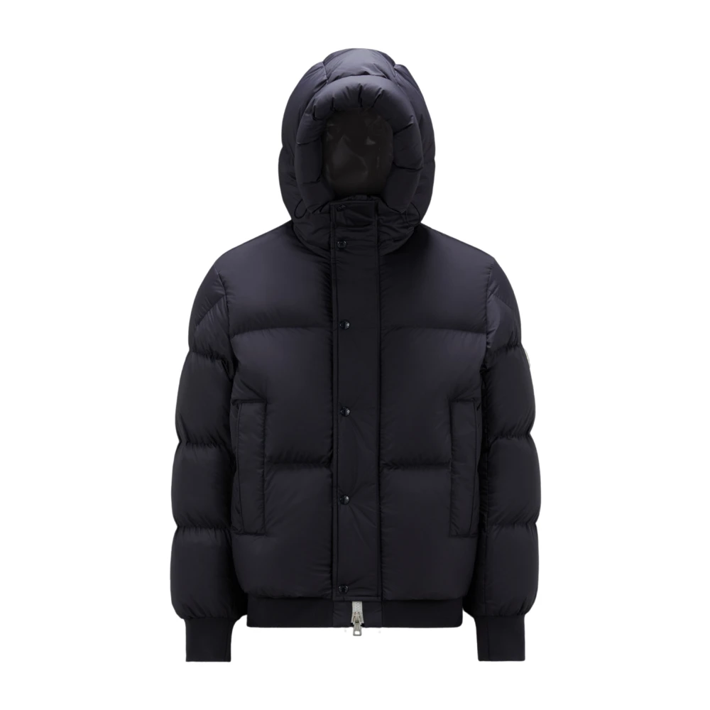 Moncler Korte donsjas in marineblauw Blue Heren