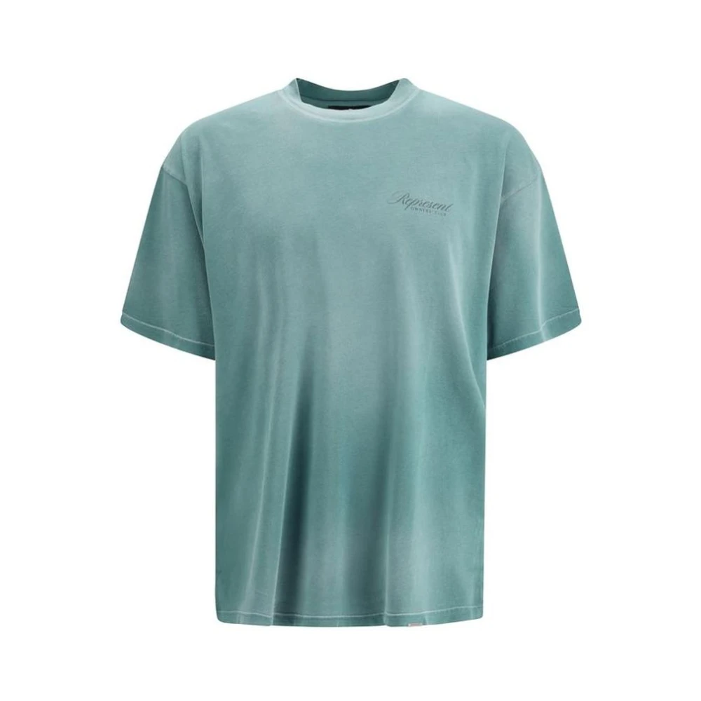 Represent Men's Green Cotton Crew Neck T-Shirt
