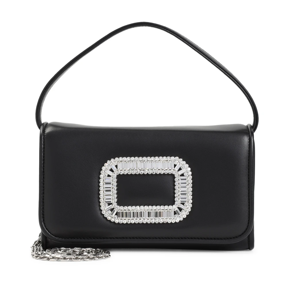 Roger Vivier Zwarte Micro Tas Black Dames