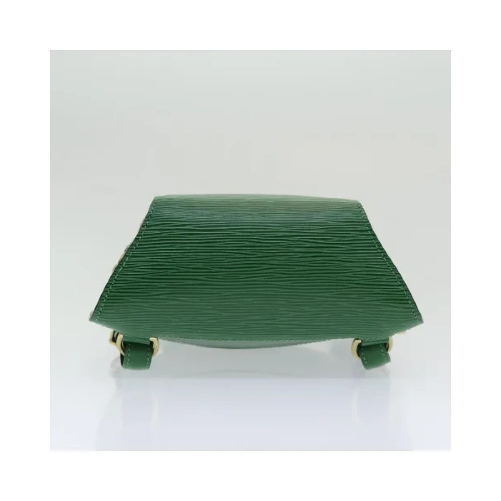 Louis Vuitton Vintage Pre-owned Leather backpacks Green Dames