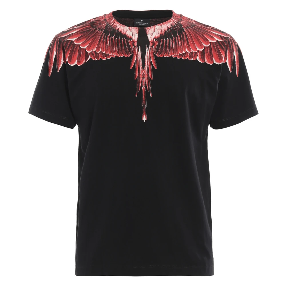 Marcelo Burlon Wings Print T-shirt Zwart Black Heren