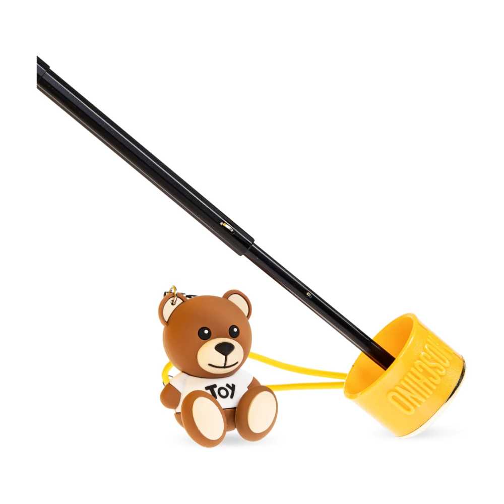 Moschino Opvouwbare paraplu met logo Yellow Unisex