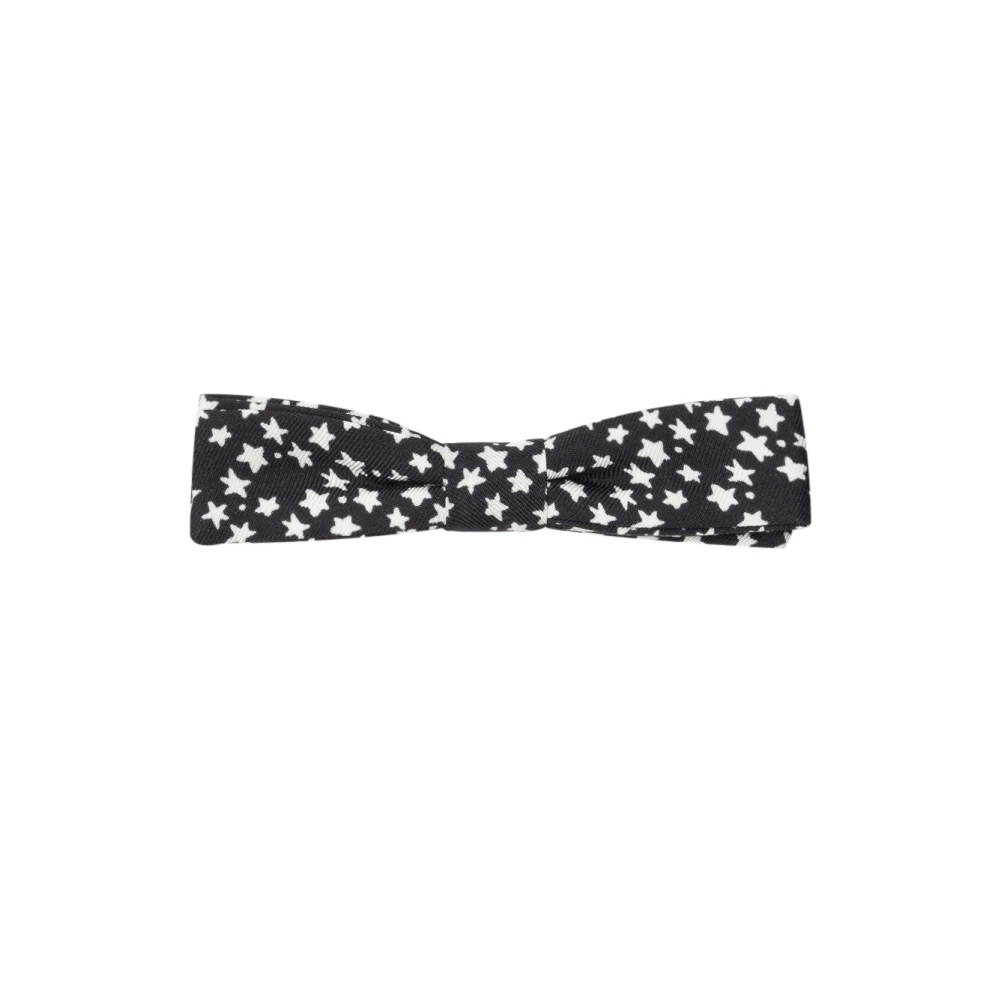 Dolce & Gabbana Men's Black Bow Ties, One Size, Silk Polka Dot Bowtie