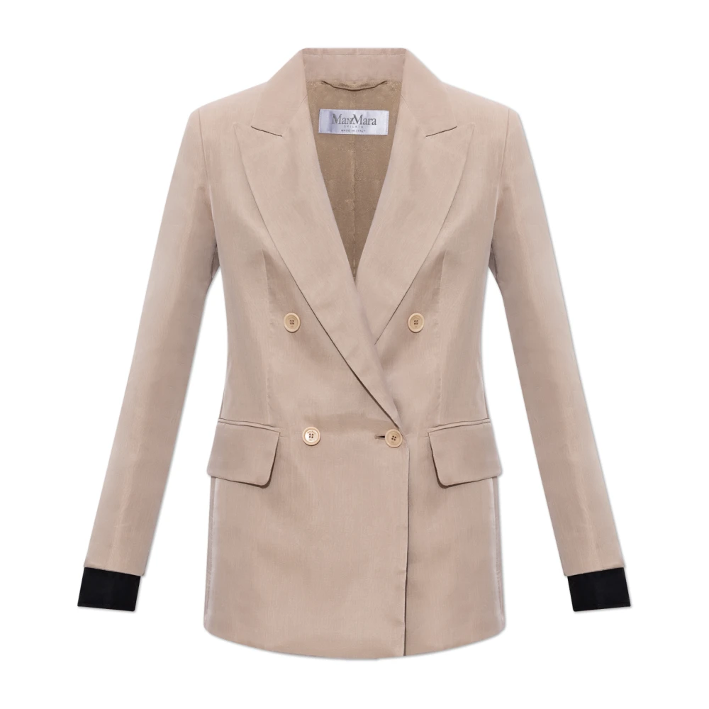 Max Mara Mujer Beige - Feltro Blazer - Jackets - Xs