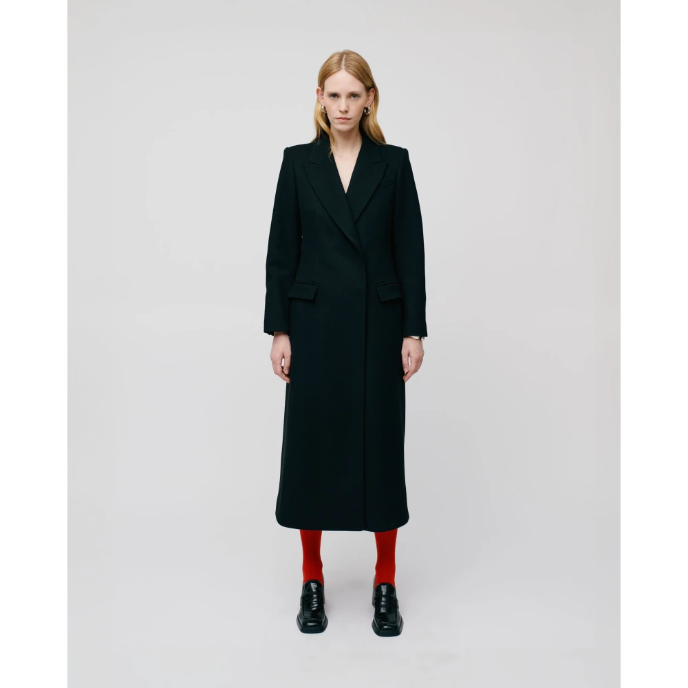 IVY OAK Vrouwelijke Wollen Jas Black Dames