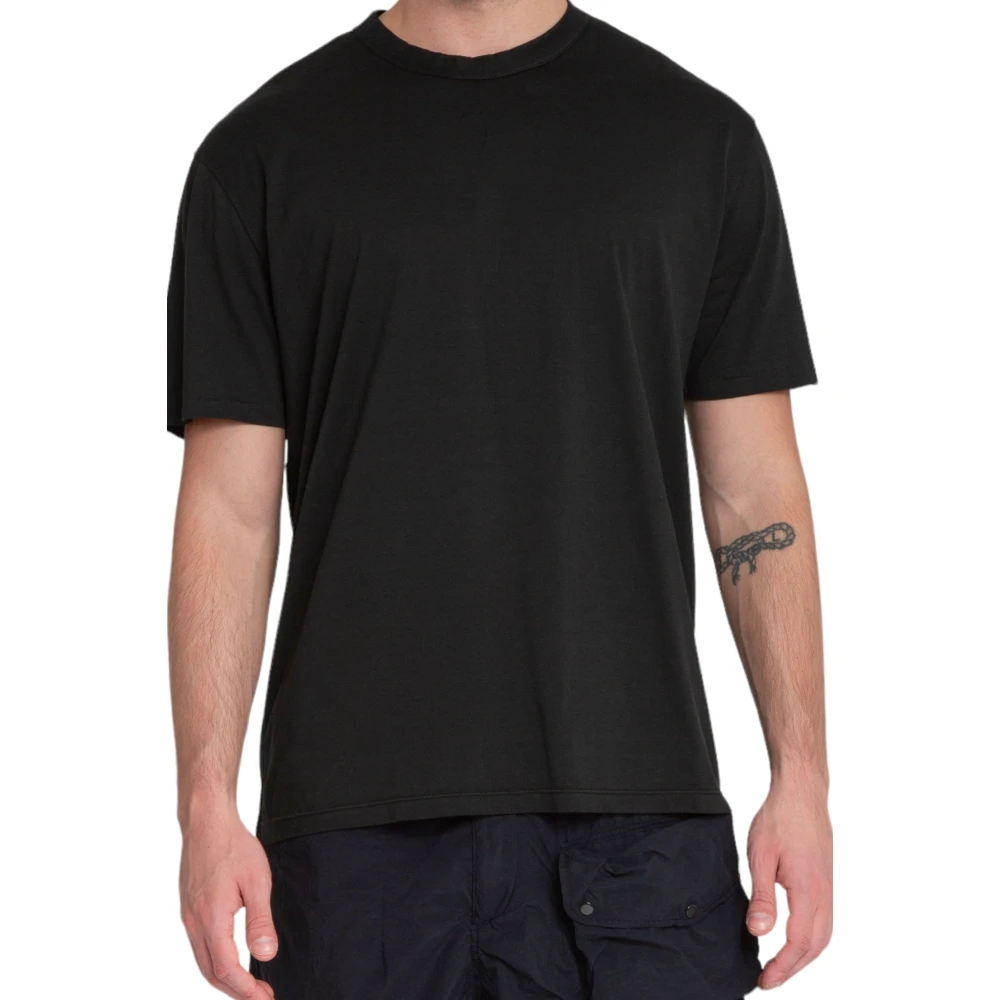 Ten C Geverfd Jersey Tee in 999 Black Heren
