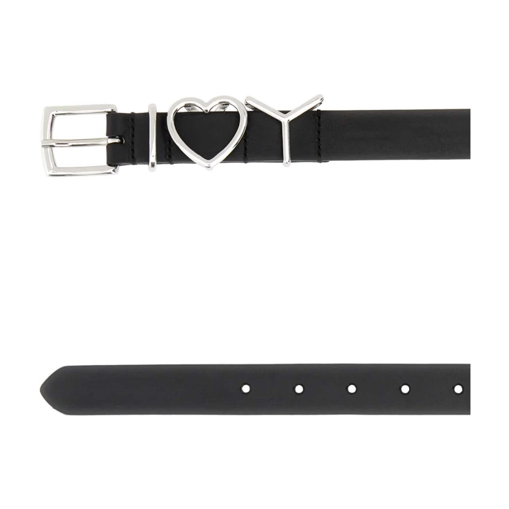 Y Project Klassieke Zwarte Leren Riem Black Dames
