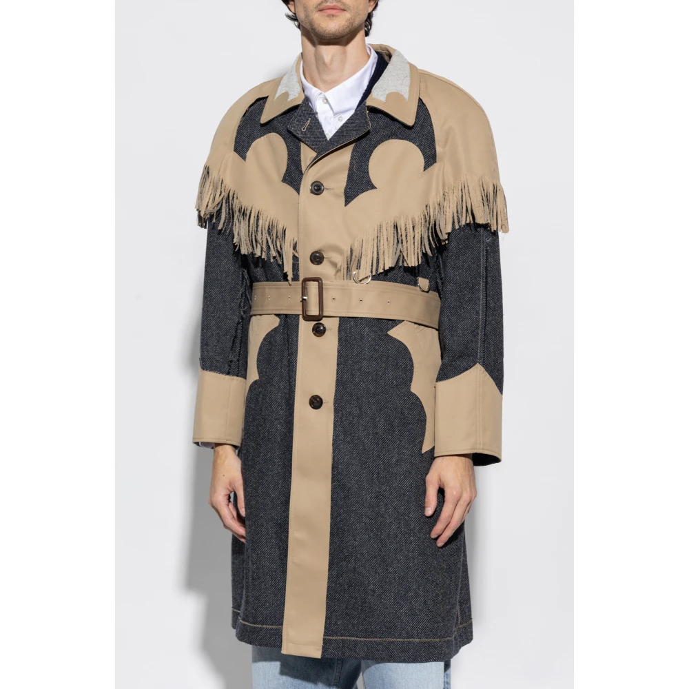 Maison Margiela Jas in contrasterende stoffen Blue Heren