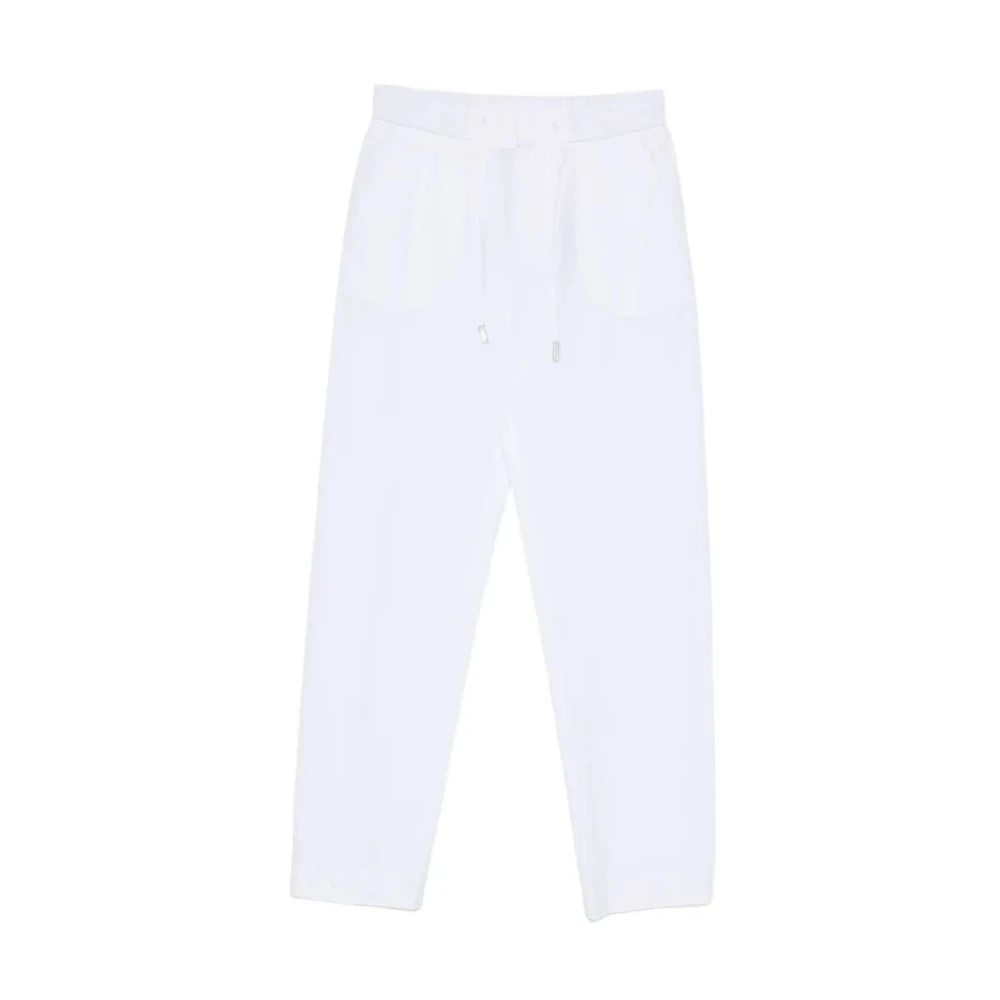 Pt Torino Women's White Erika Trousers - Straight Trousers - L - Trousers