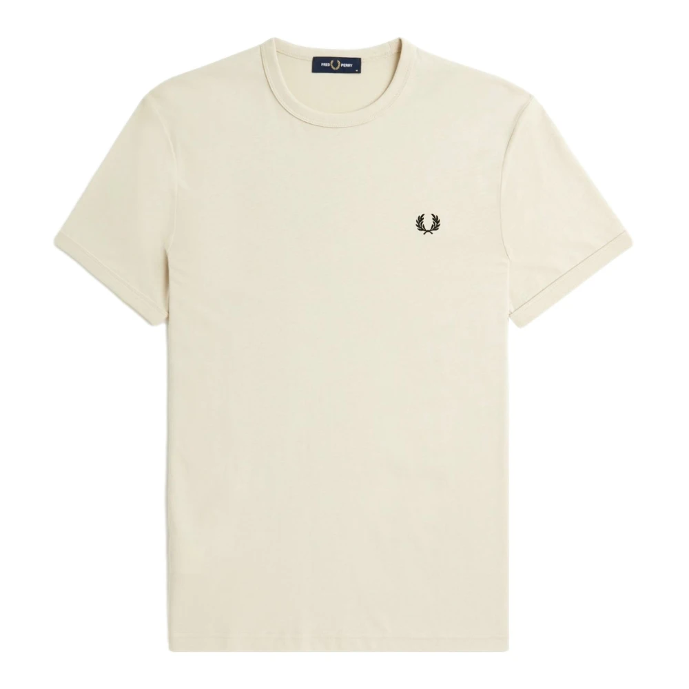 Fred Perry Sand Ringer Tee Shirt Beige Heren