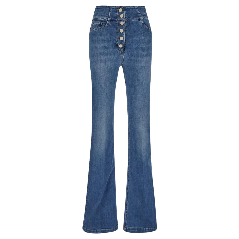 Elisabetta Franchi Flared Jeans Blue Dames