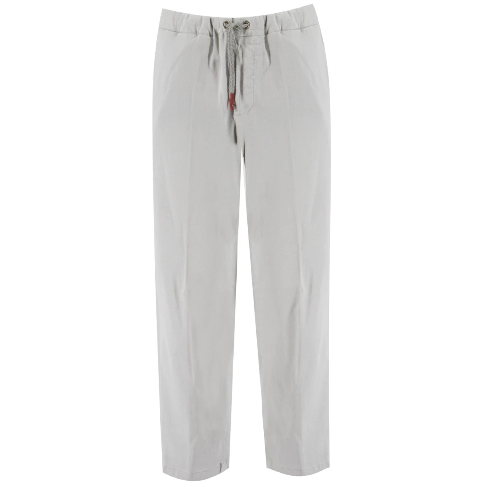 Kiton Op maat gemaakte broek met trekkoord Gray Heren