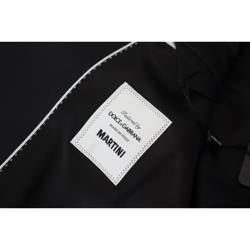 Dolce & Gabbana Zwarte Wol Single Breasted Blazer Black Heren