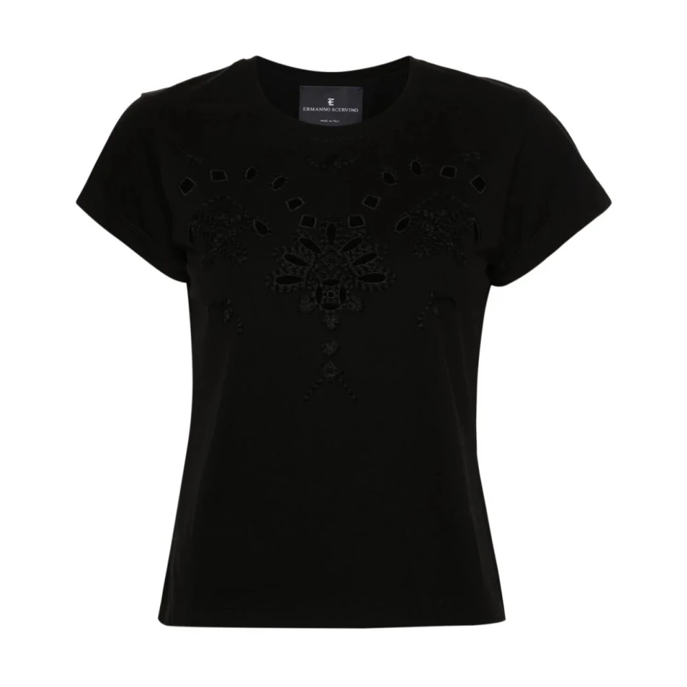 Ermanno Scervino Zwart T-Shirt Black Dames