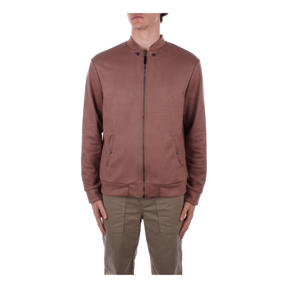 Costume National Bruine jas met rits en zakken Brown Heren