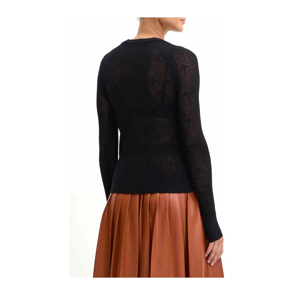 pinko Zwarte Cardigan Trui Wol Kasjmier Black Dames