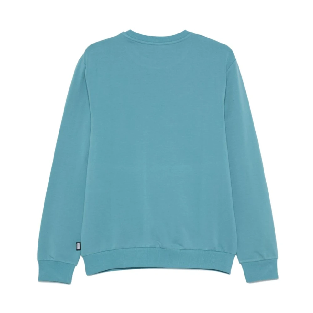 Moschino Blauwe Geribbelde Trui met Logodetails Blue Heren