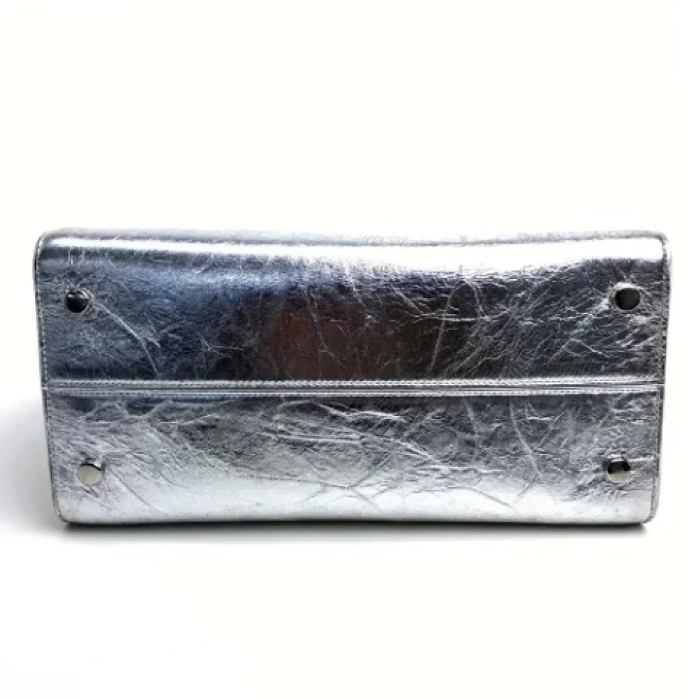Dior Vintage Pre-owned Leather dior-bags Gray Dames