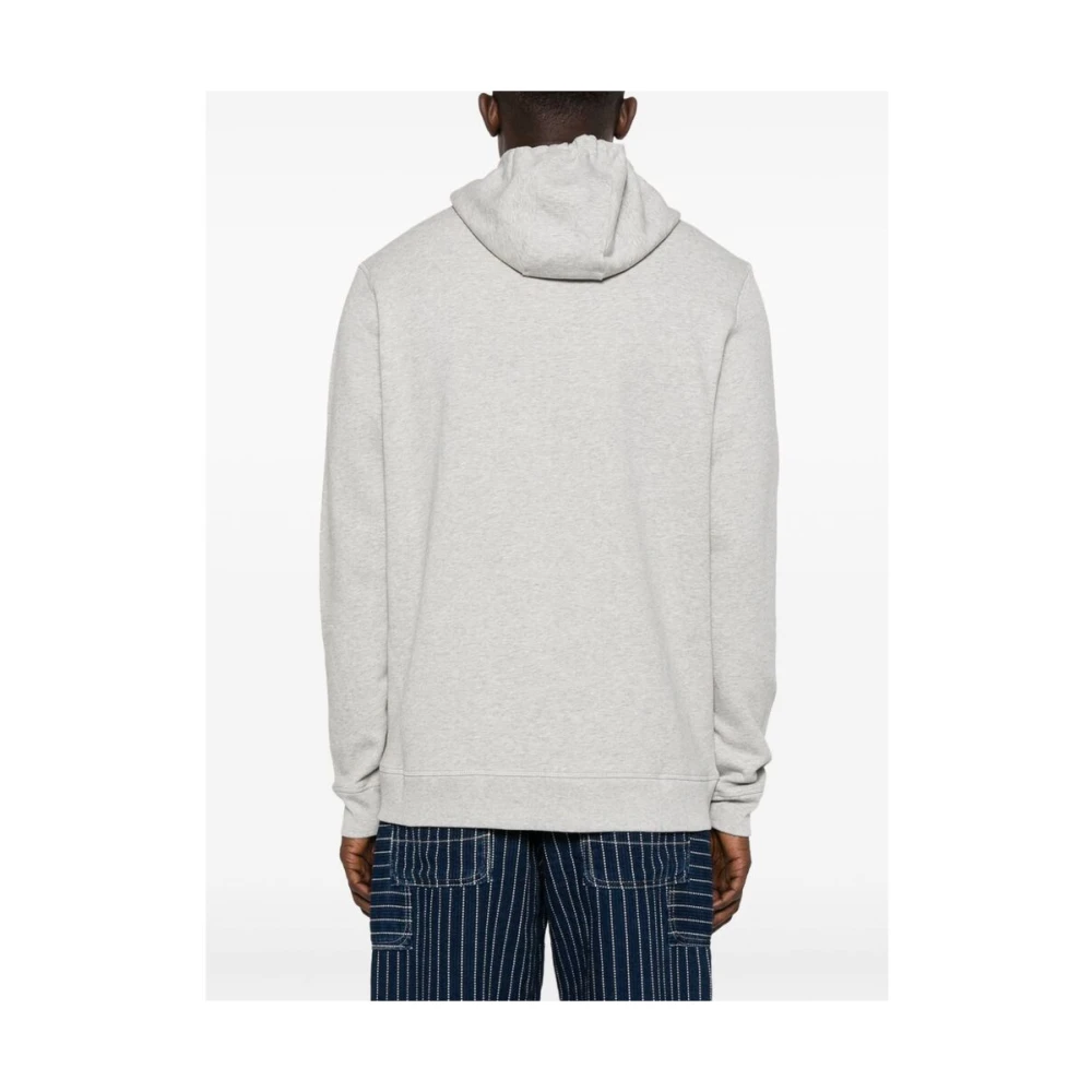 Barbour Logo-geborduurde katoenen hoodie Gray Heren