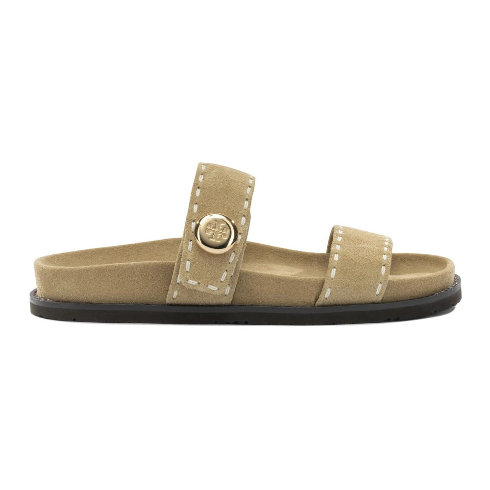 Tory Burch Women's Beige Sliders, 5 Uk, Romy Sport Slide