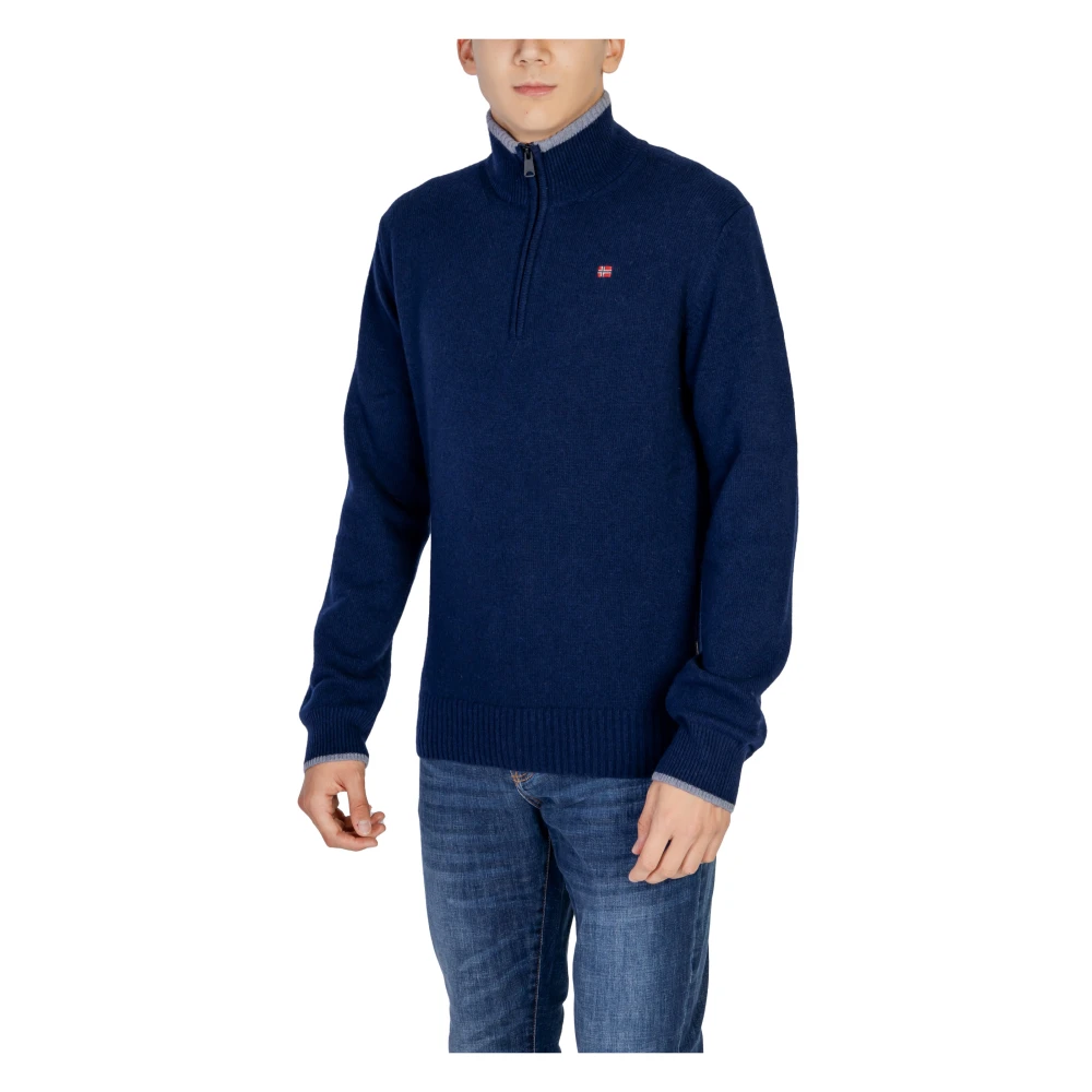 Napapijri Heren Gebreide Kleding Herfst Winter Collectie Blue Heren