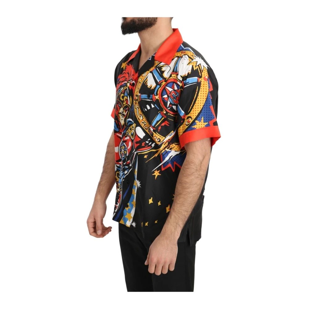 Dolce & Gabbana Multicolor Zijden Overhemd Casual Elegance Multicolor Heren