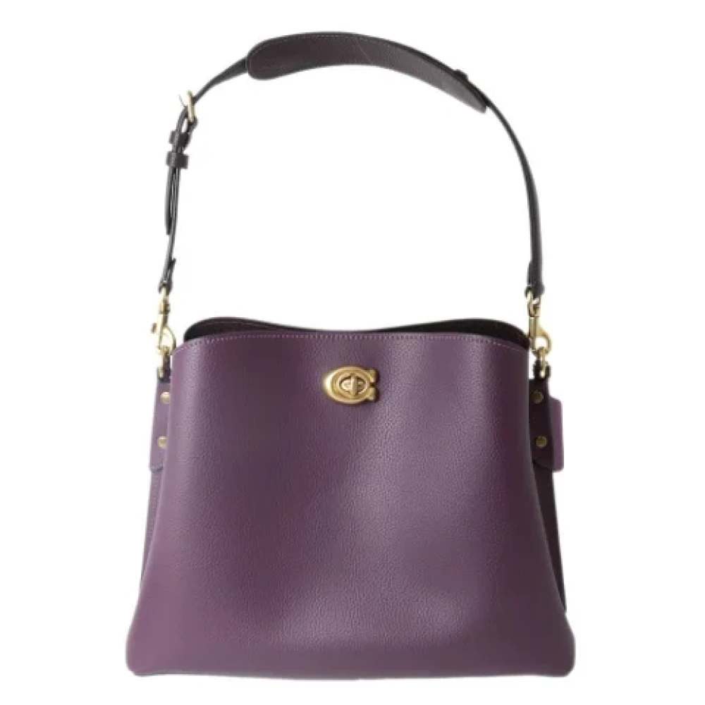 Coach Pre-owned Fabric handbags Purple Dames