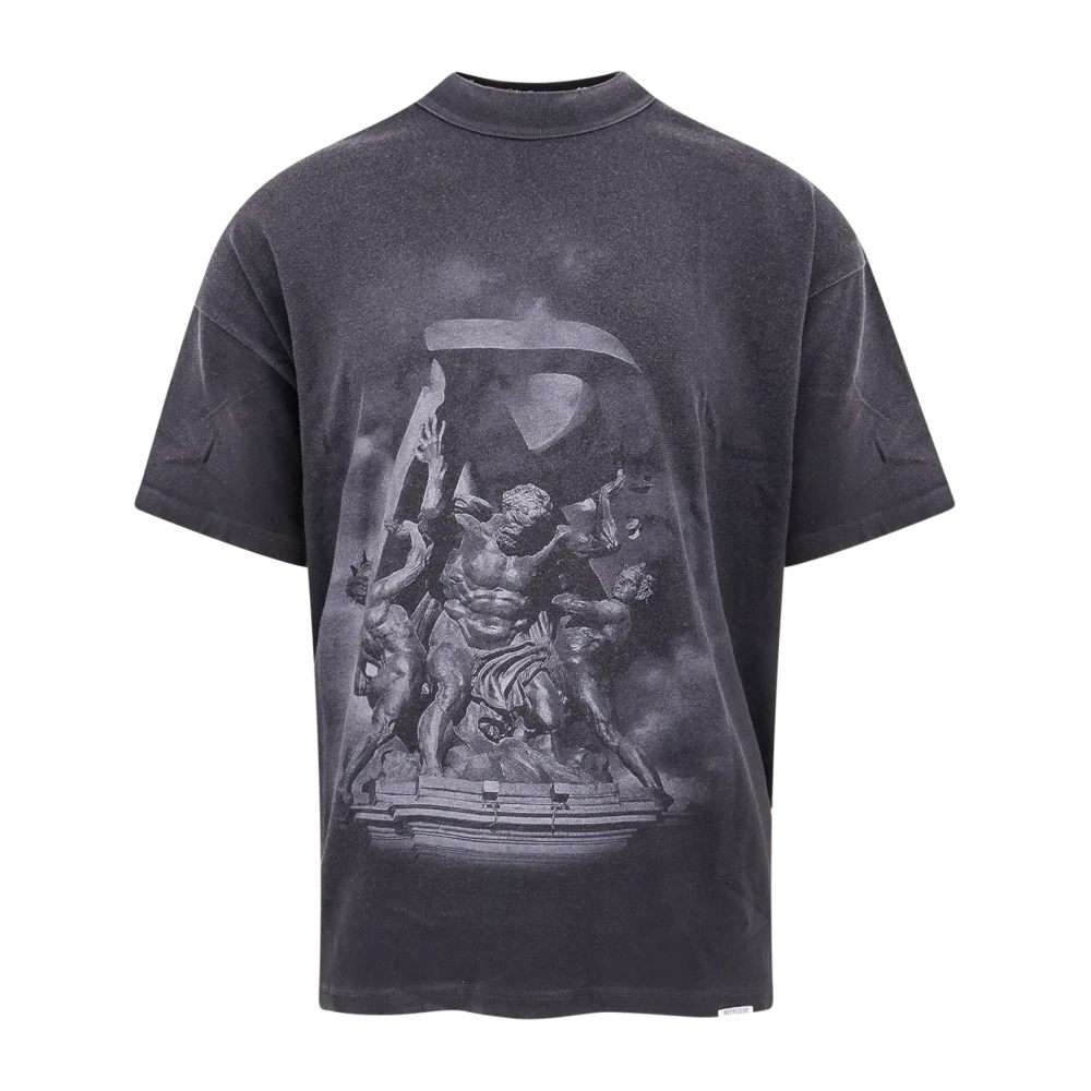 Represent Vintage Katoenen T-shirt met Print Black Heren