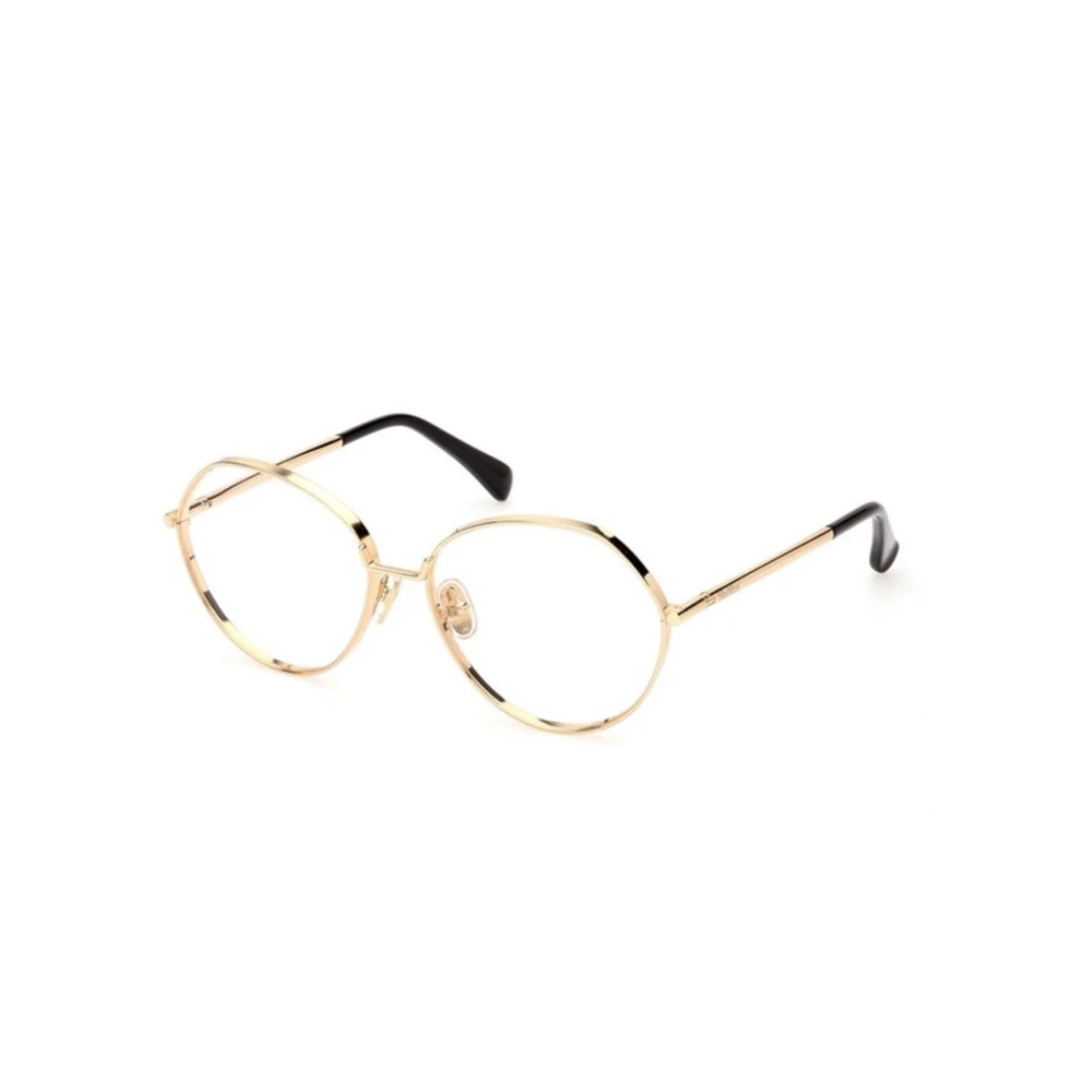 Max Mara Yellow Glasses, Female, 56 Mm, Mm5139 Optical Frame