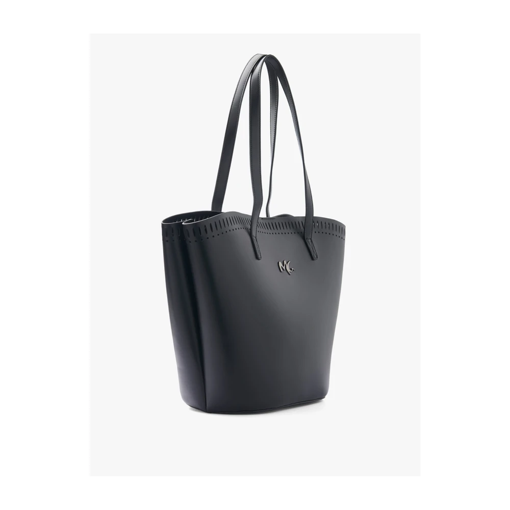 Manila Grace Elegante Shopper Tas Zwart Black Dames